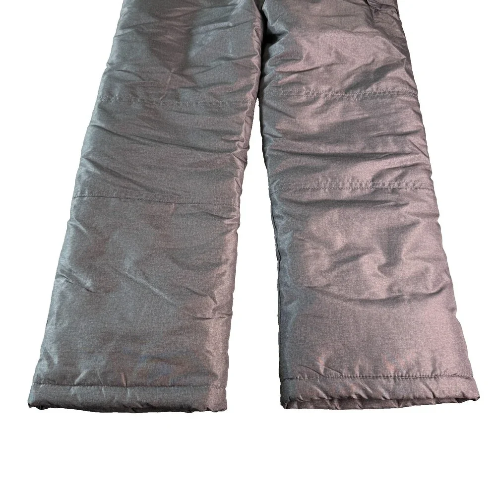 London Fog Girls Winter Ski Bibs Pants Size M 10-12 Gray Insulated Snow Pants